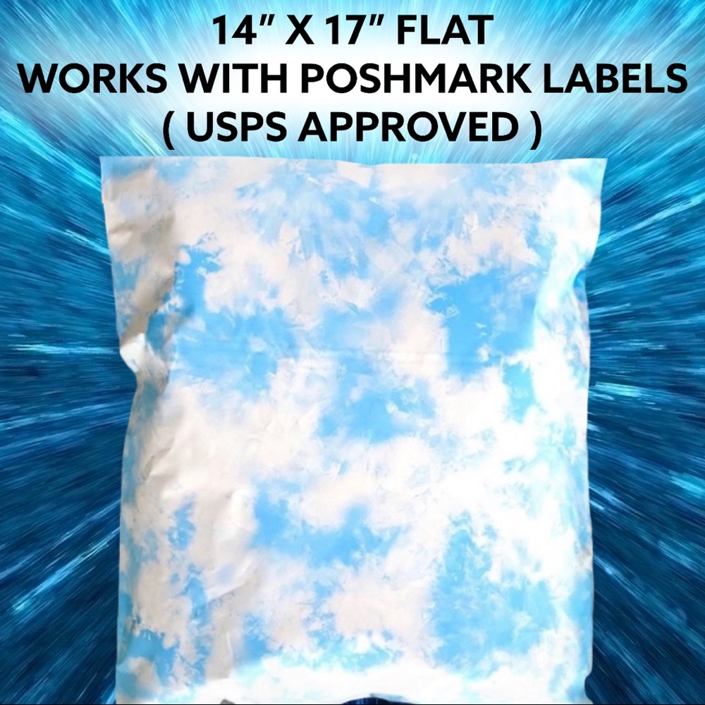 25 14X17 Poly Mailers Cloud Tye Dye ,Shipping Envelopes PRICE IS FIRM - Picture 9 of 11